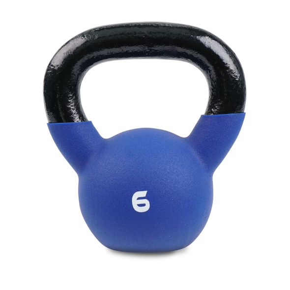 Body Power 6kg Neoprene Covered Kettlebell (Blue)