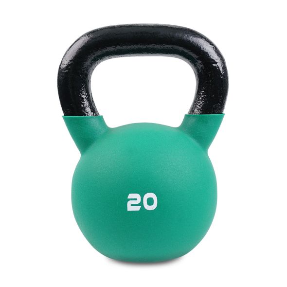 Body Power 20kg Neoprene Covered Kettlebell (Green)