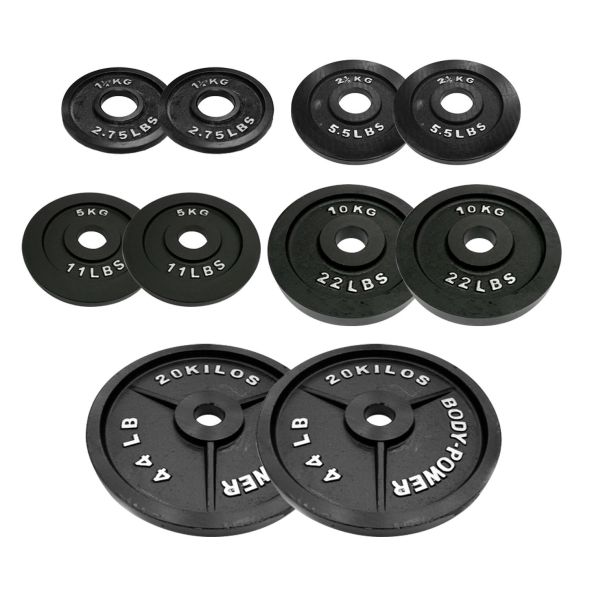 Body Power 77.5Kg Olympic Weight Plate Set