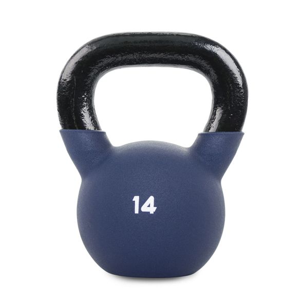 Body Power 14kg Neoprene Covered Kettlebell (Dark Blue)