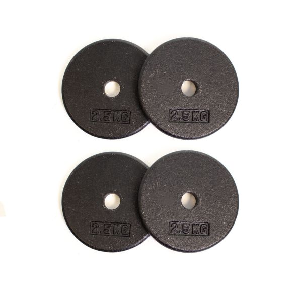Body Power 2.5Kg Pro-Style Standard Weight Plates (x4)
