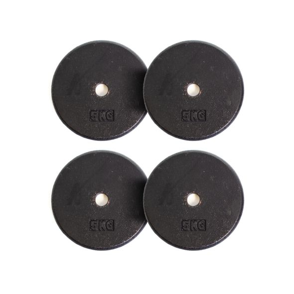 Body Power 5Kg Pro-Style Standard Weight Plates (x4)