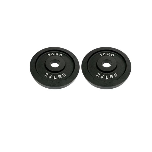 Body Power 10Kg Machined Cast Iron Olympic Weight Plates (x2)