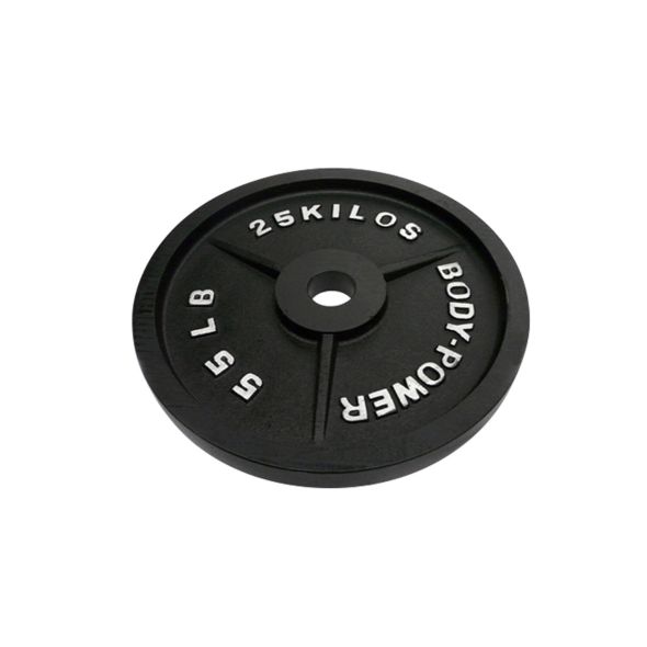 Body Power 25Kg Machined Cast Iron Olympic Weight Plates (x2)