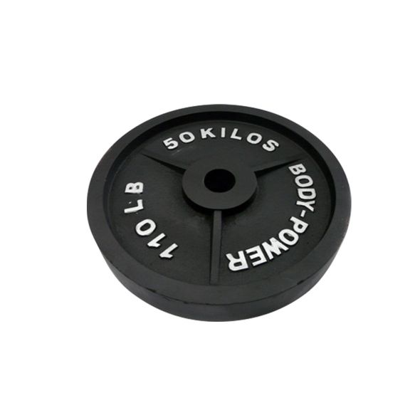 Body Power 50Kg Machined Cast Iron Olympic Weight Plates (x2)