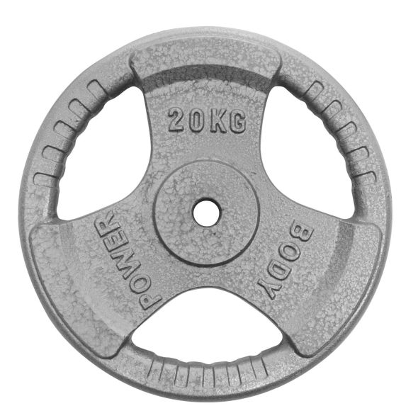 Body Power 20Kg Standard Tri Grip Weight Plates (x2)