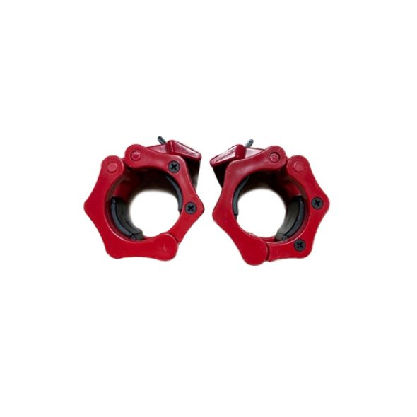 Body Power Olympic Quick Lock Collars - Red (Pair)