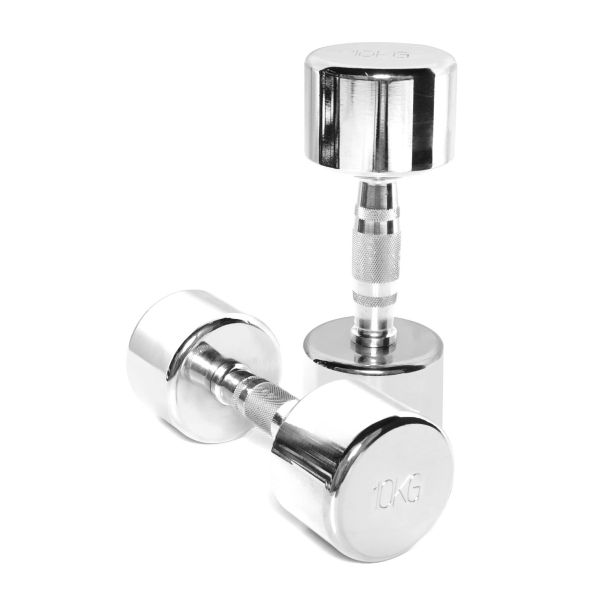 Body Power 10Kg Ergo Chrome Dumbbells (x2)