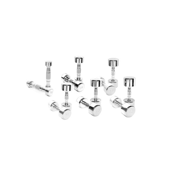 Body Power Ergo Chrome Dumbbell Set - 1-10Kg (6 pairs)