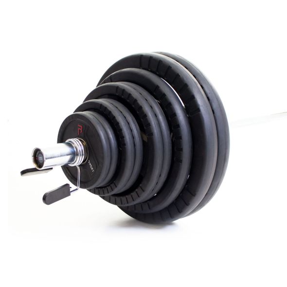 Body Power 155kg Rubber Tri-Grip Olympic Weight Set