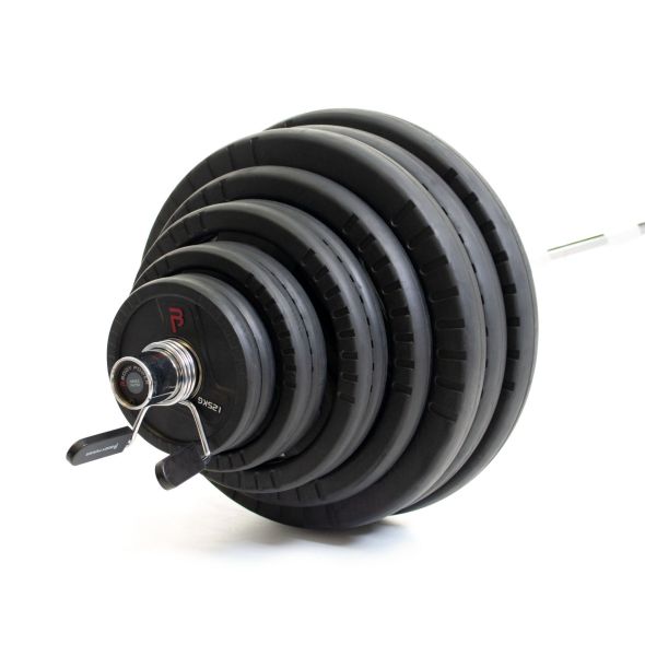 Body Power 205kg Rubber Tri-Grip Olympic Weight Set