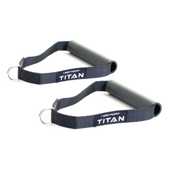 Body Power TITAN Black Steel D-Handles