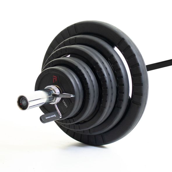 Body Power 125kg Rubber Tri-Grip Olympic Weight Set
