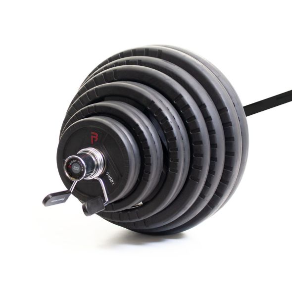 Body Power 185kg Rubber Tri-Grip Olympic Weight Set