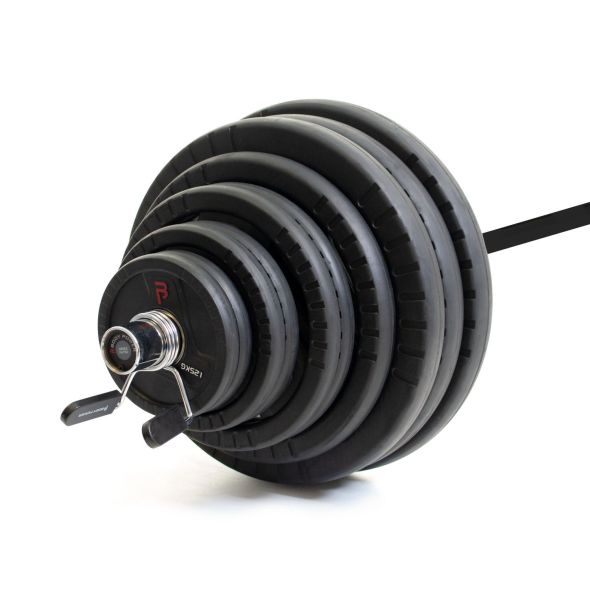 Body Power 205kg Rubber Tri-Grip Olympic Weight Set