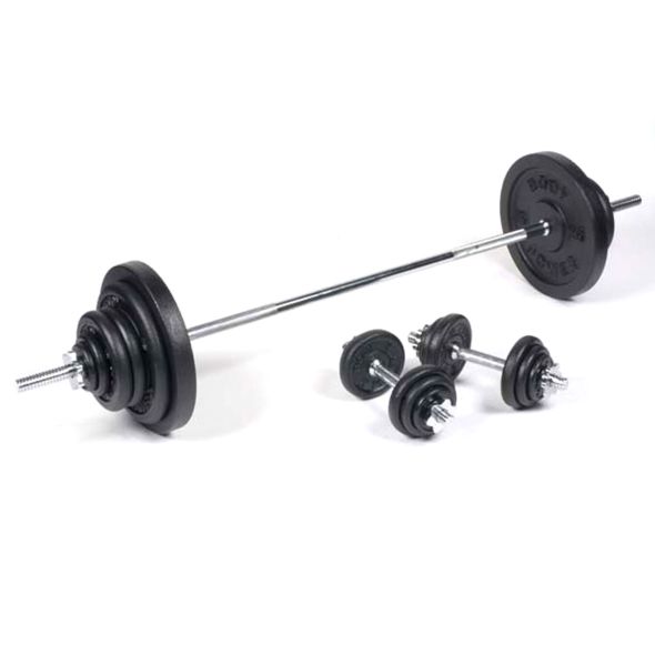 Body Power 102kg 7ft Spinlock Weight Set