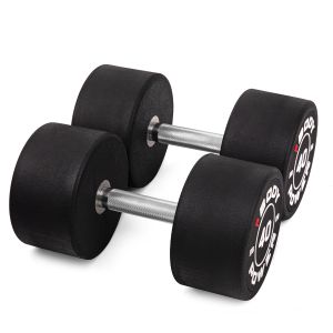 Body Power 40kg Pro Round Rubber Dumbbells (x2)