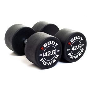 Body Power 42.5kg Pro Round Rubber Dumbbells (x2)
