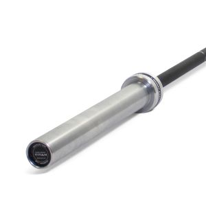 Body Power TITAN 2.3m 20kg Competition Deadlift Barbell - Black Shaft with Chrome Sleeves - 680kg Rated