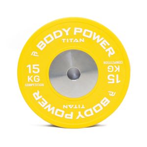 Body Power TITAN Competition Bumper Plate 15kg (x1)