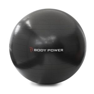 Body Power 75cm Gym Ball With Pump (300Kg Burst Resistant) Black