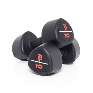 Body Power 10Kg Studio Rubber Dumbbells (x2)