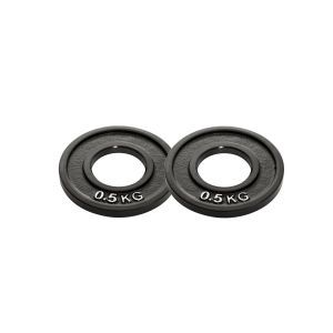 Body Power 0.5Kg Machined Cast Iron Olympic Weight Plates (x2)