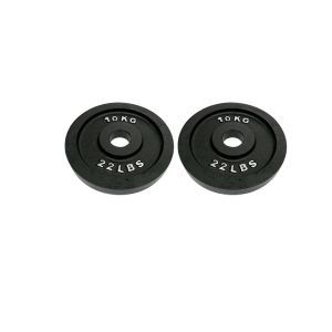 Body Power 10Kg Machined Cast Iron Olympic Weight Plates (x2)