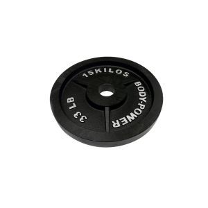 Body Power 15Kg Machined Cast Iron Olympic Weight Plates (x2)