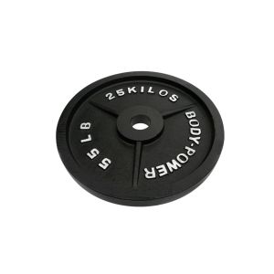 Body Power 25Kg Machined Cast Iron Olympic Weight Plates (x2)