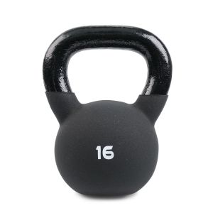 Body Power 16kg Neoprene Covered Kettlebell (Black)