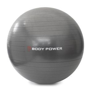 Body Power 55cm Gym Ball With Pump (300Kg Burst Resistant) Grey