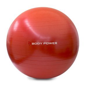 Body Power 65cm Gym Ball With Pump (300Kg Burst Resistant) Red