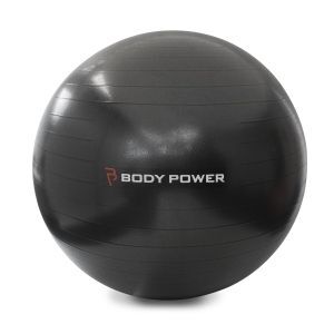 Body Power 75cm Gym Ball With Pump (300Kg Burst Resistant) Black