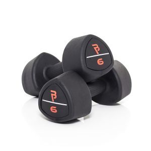 Body Power 6Kg Studio Rubber Dumbbells (x2)