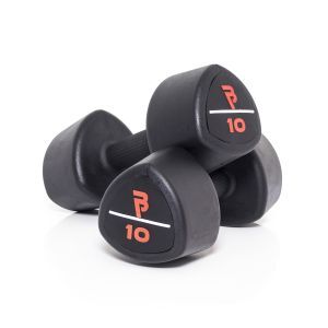 Body Power 10Kg Studio Rubber Dumbbells (x2)