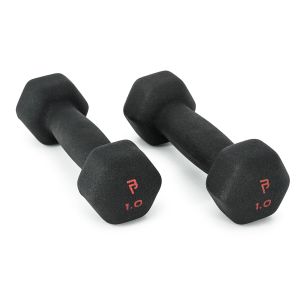Body Power 1Kg Neoprene Hex Dumbbells (x2)