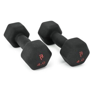 Body Power 4Kg Neoprene Hex Dumbbells (x2)