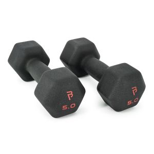 Body Power 5Kg Neoprene Hex Dumbbells (x2)