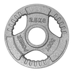 Body Power 2.5Kg Tri Grip Cast Iron Olympic Weight Plates (x2)