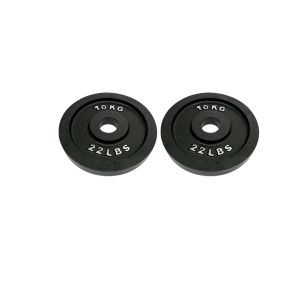Body Power 10Kg Machined Cast Iron Olympic Weight Plates (x2)