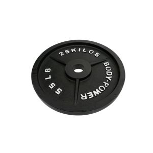Body Power 25Kg Machined Cast Iron Olympic Weight Plates (x2)