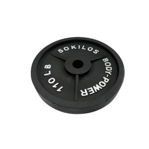 Body Power 50Kg Machined Cast Iron Olympic Weight Plates (x2)