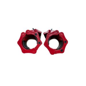 Body Power Olympic Quick Lock Collars - Red (Pair)