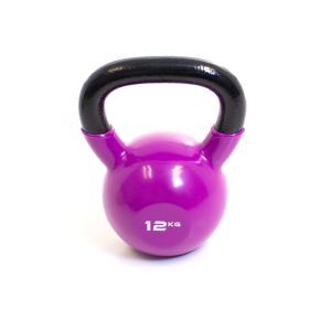 Body Power 12kg Vinyl Coated Kettlebell