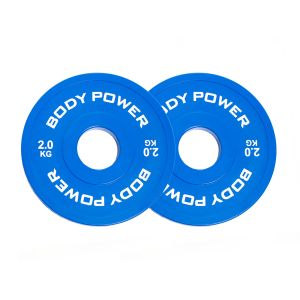 Body Power 2Kg Coloured Fractional Olympic Disc (x2)