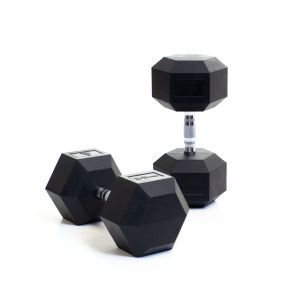 Body Power 35Kg Rubber Hex Dumbbells (x2)
