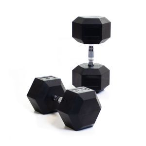 Body Power 37.5Kg Rubber Hex Dumbbells (x2)
