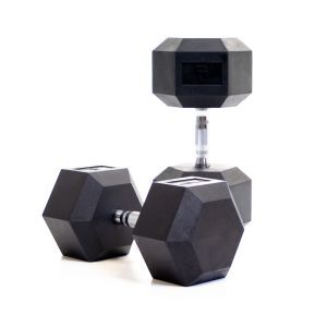 Body Power 40Kg Rubber Hex Dumbbells (x2)