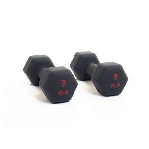 Body Power 6Kg Neoprene Hex Dumbbells (x2)